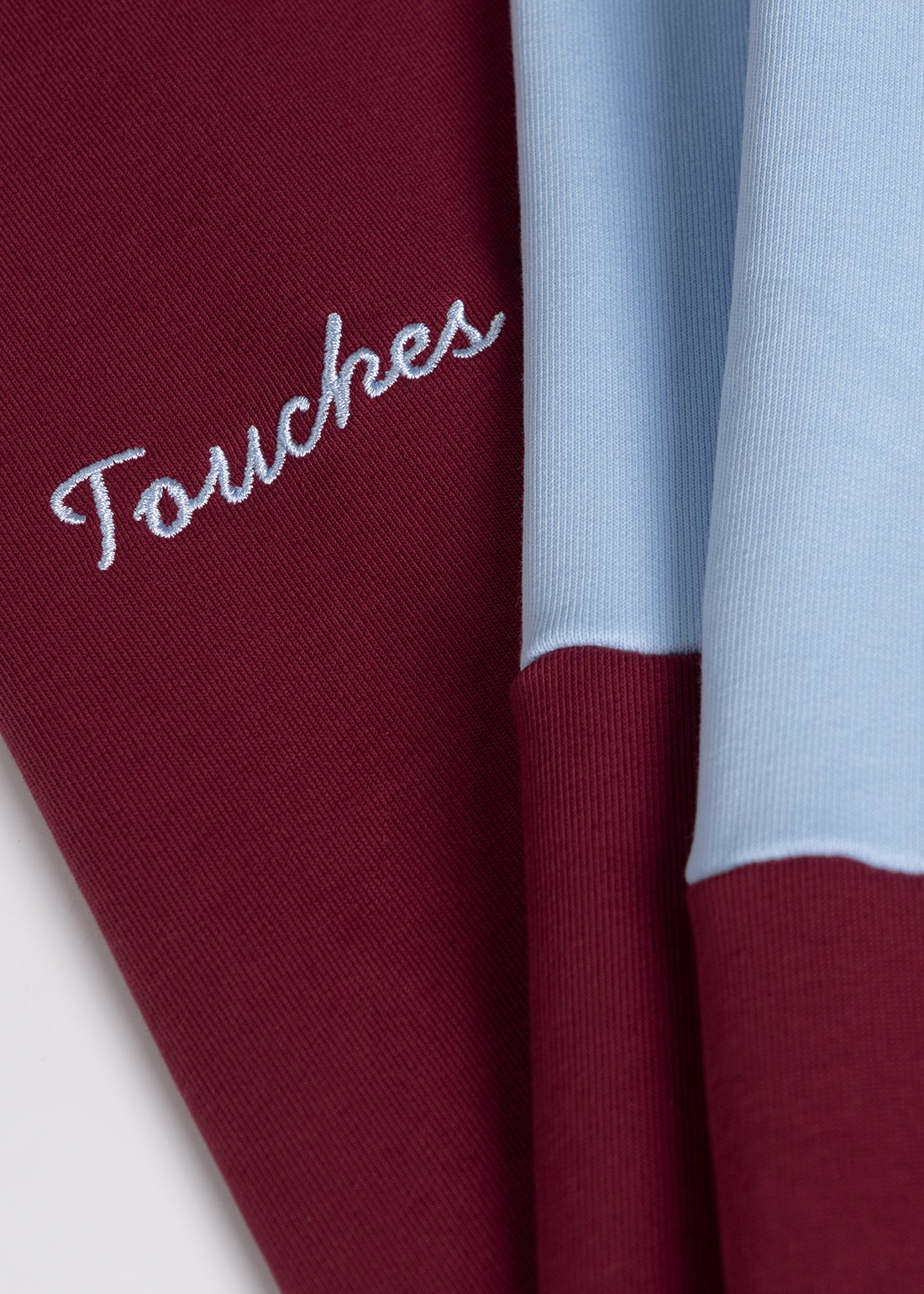 Crewneck Baby blue/Maroon