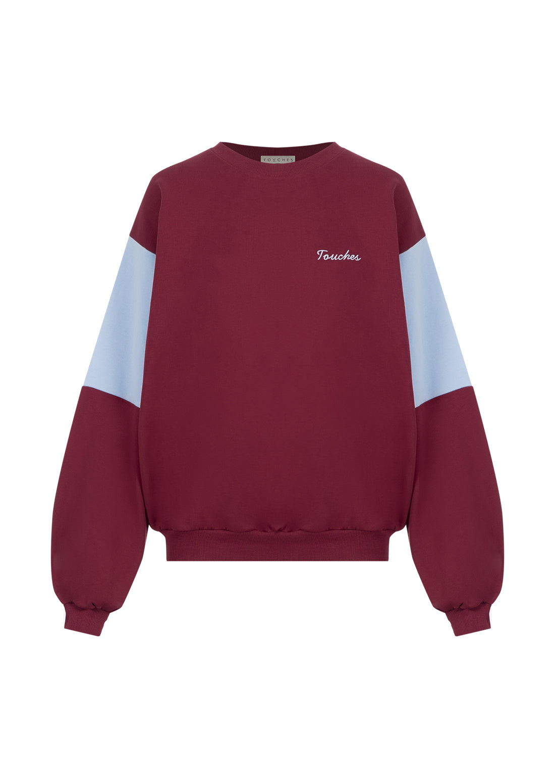 Crewneck Baby blue/Maroon