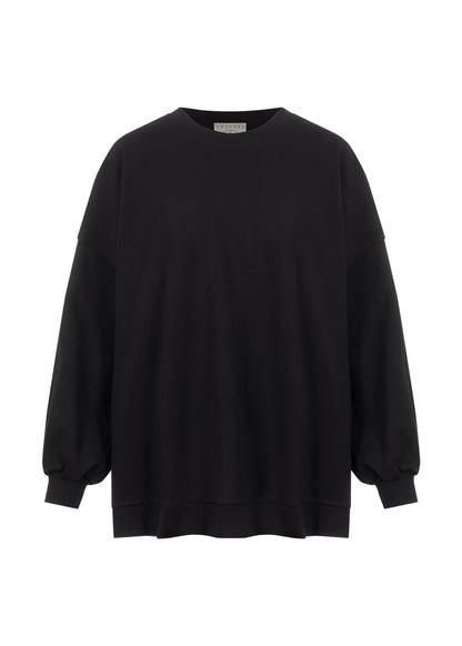 Crewneck Oversize Long Black