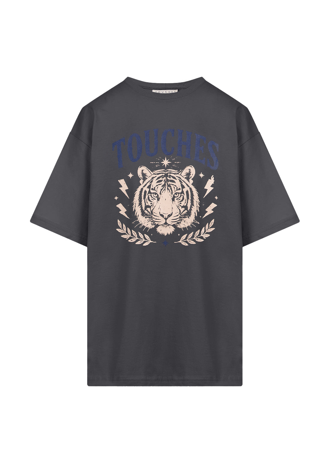 T-shirt Long Tiger Graphite