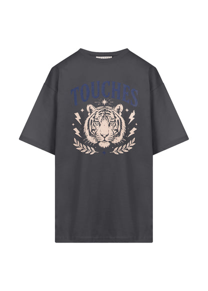 T-shirt Long Tiger Graphite