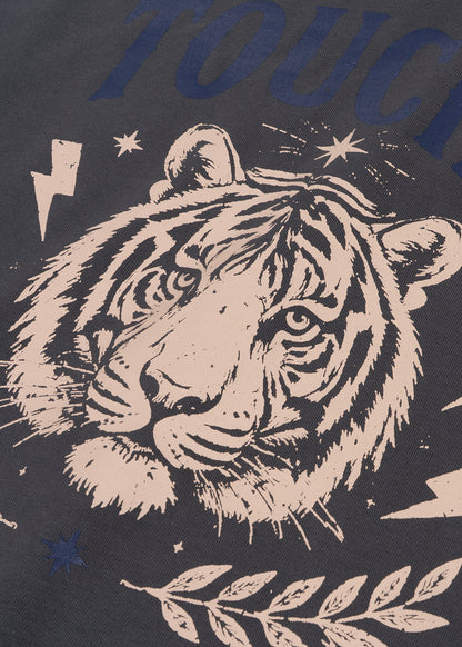 T-shirt Long Tiger Graphite