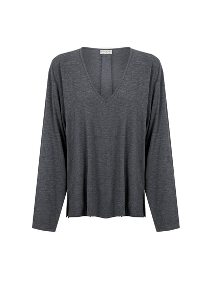 Longsleeve Mère Bamboo Melange Grey