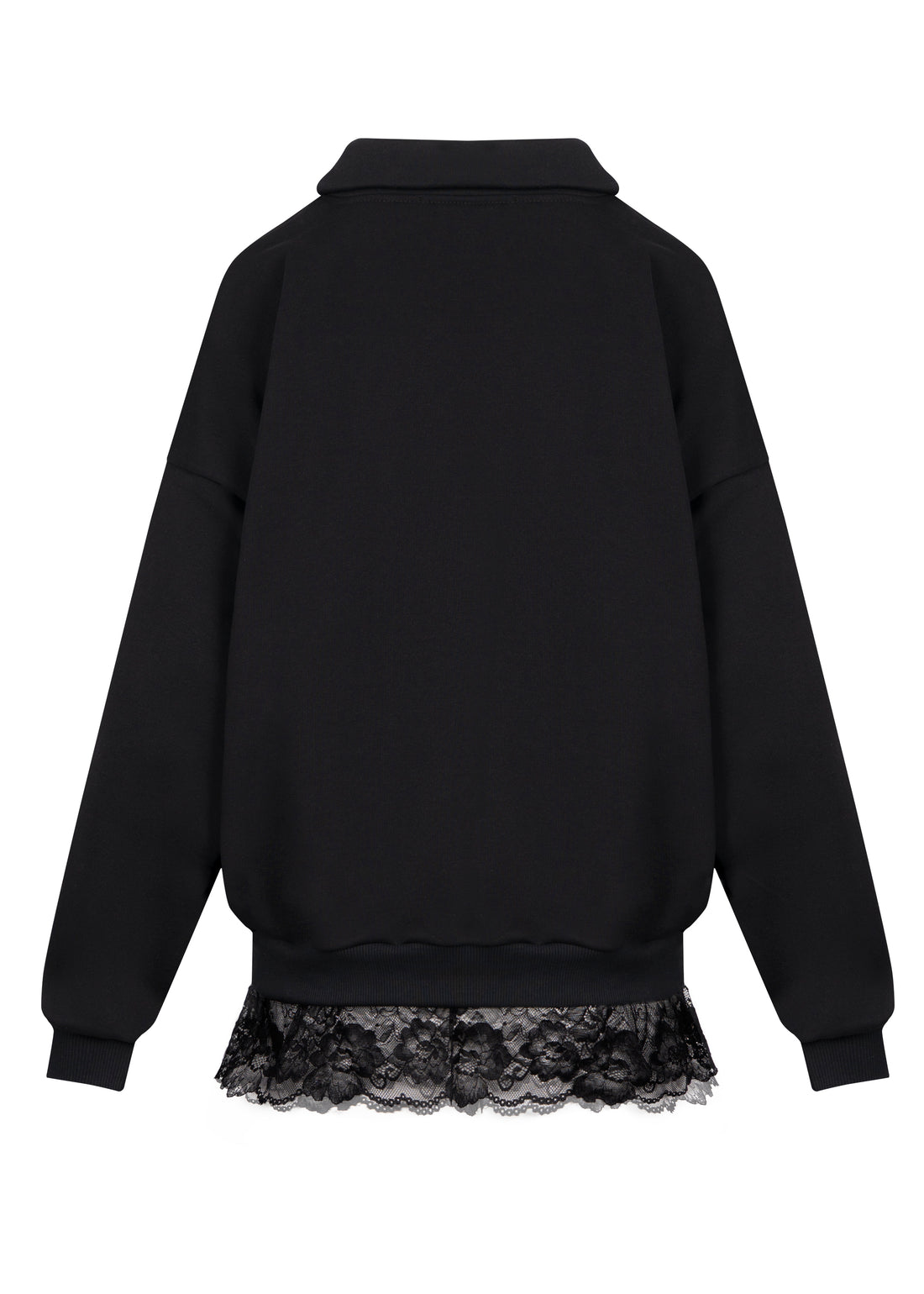 Bluza Polo Crochet Black