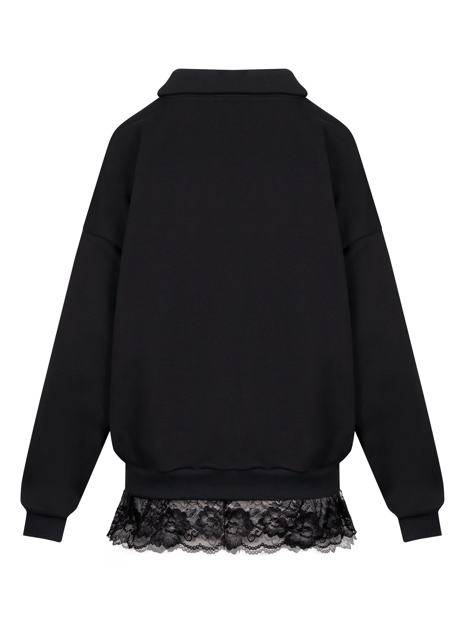 Bluza Polo Crochet Black