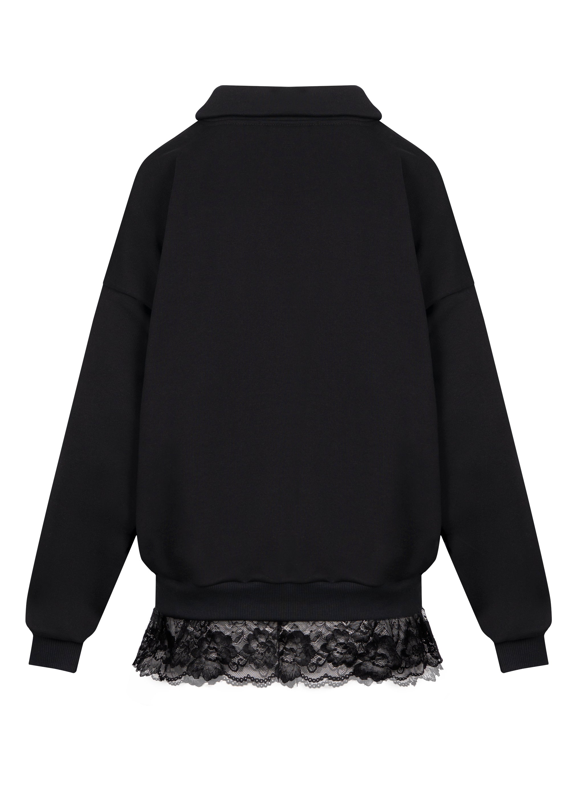 Bluza Polo Crochet Black