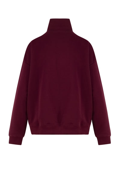 Bluza Half Zip Maroon