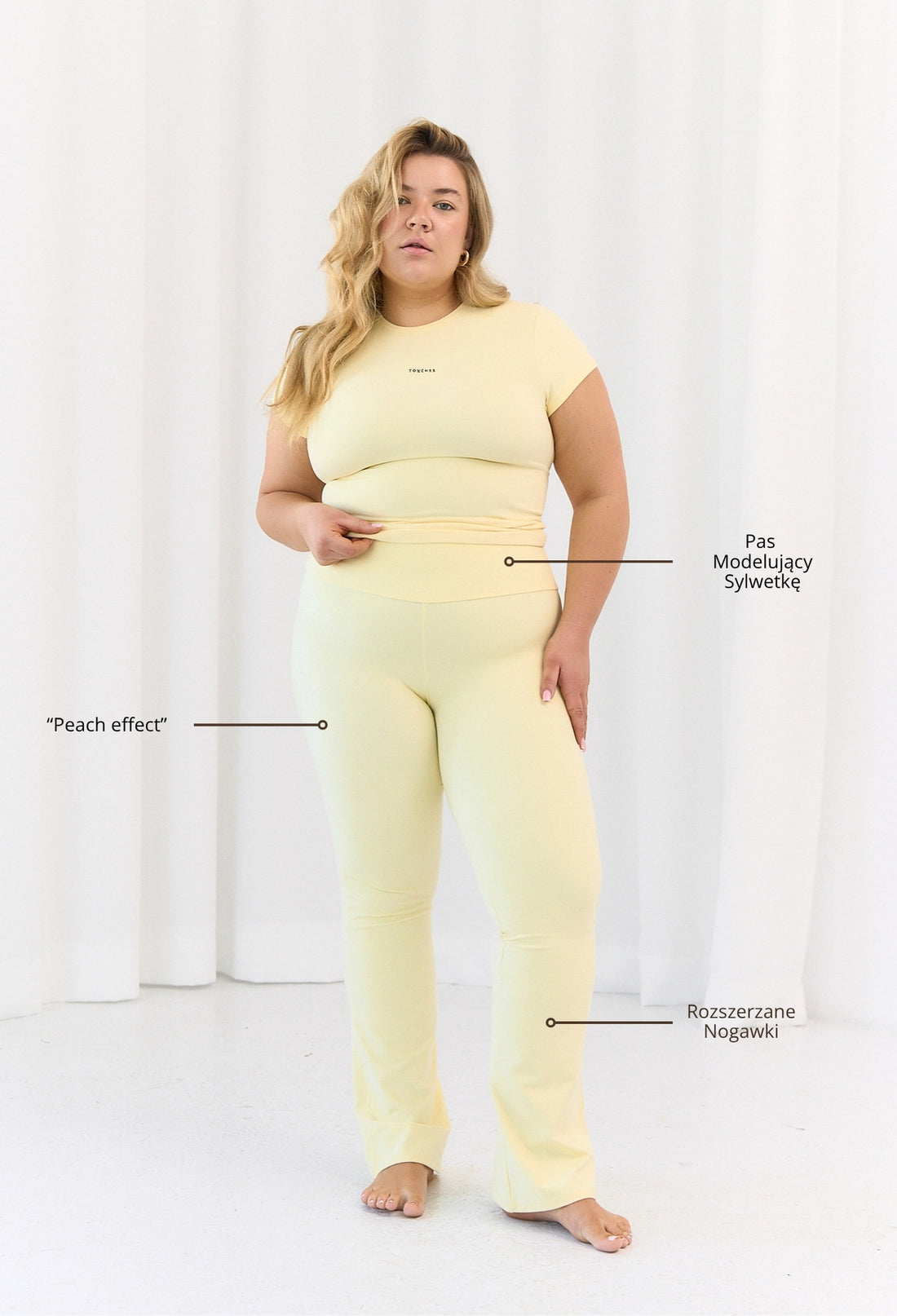 Leginsy Flare Comfort Butter Yellow