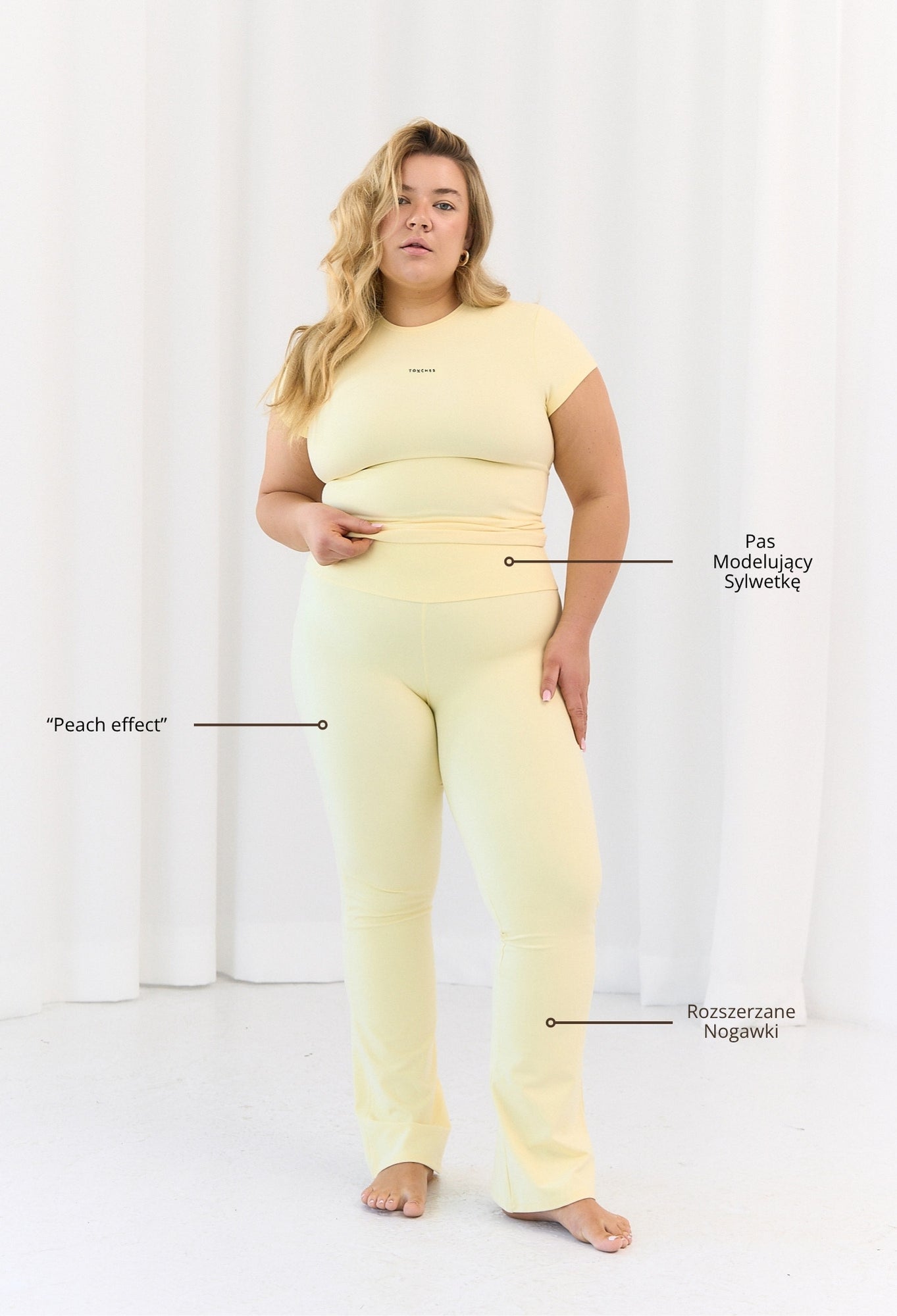 Leginsy Flare Comfort Butter Yellow