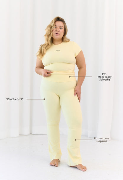 Leginsy Flare Comfort Butter Yellow