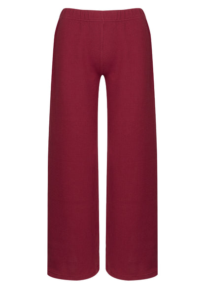 Spodnie Waffle Maroon