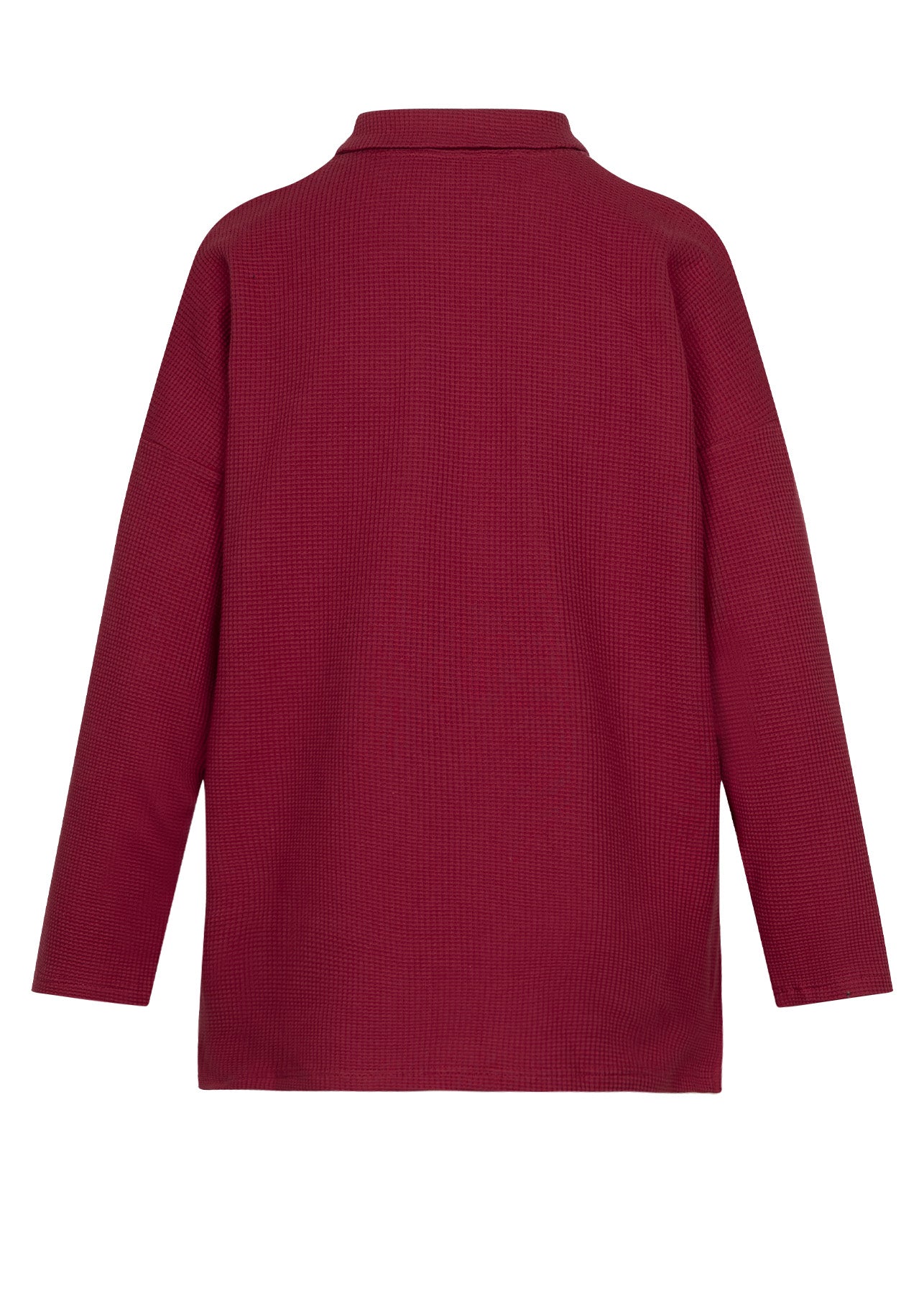 Waffle Polo Maroon