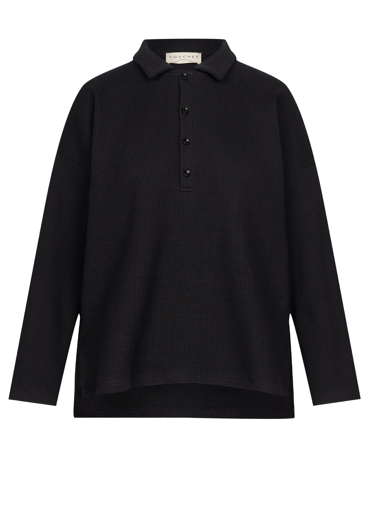 Waffle Polo Black