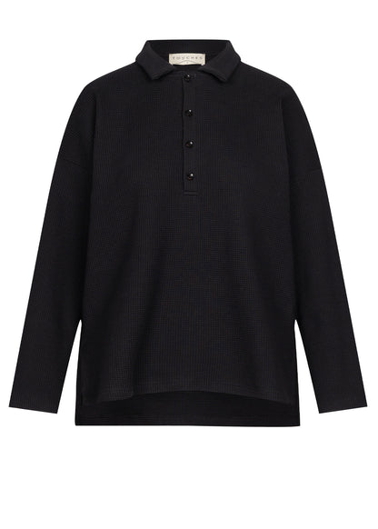 Waffle Polo Black