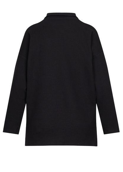 Waffle Polo Black