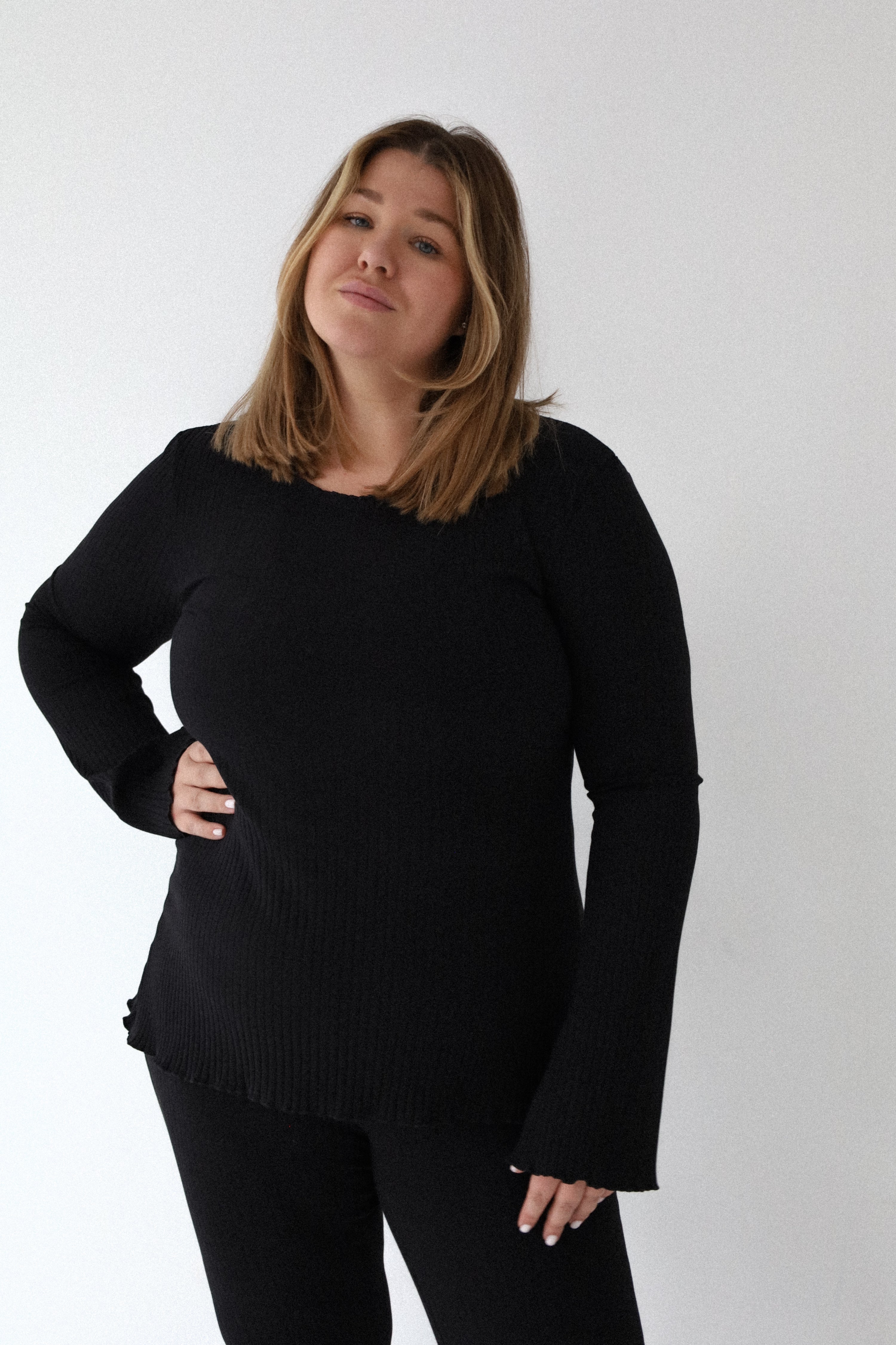 Longsleeve Ribbed Black