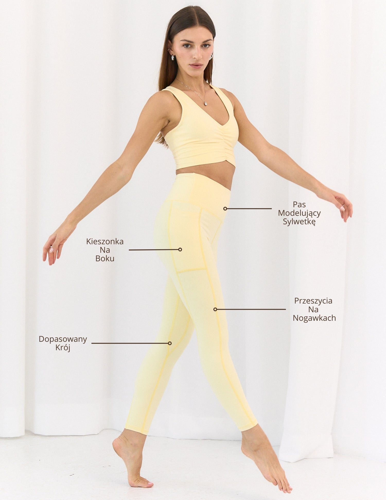 Leginsy Pocket Comfort Butter Yellow