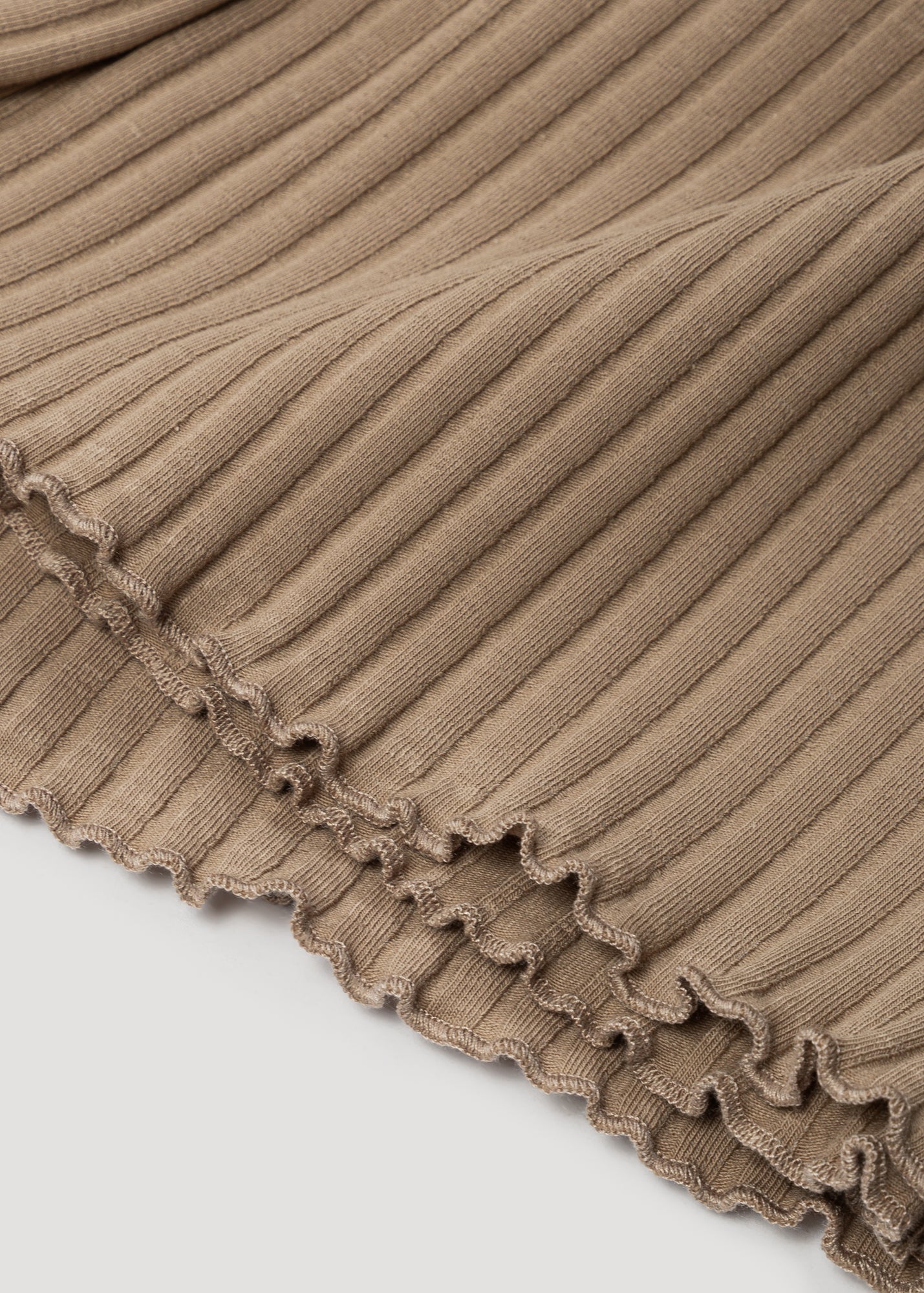 Flare Ribbed Beige