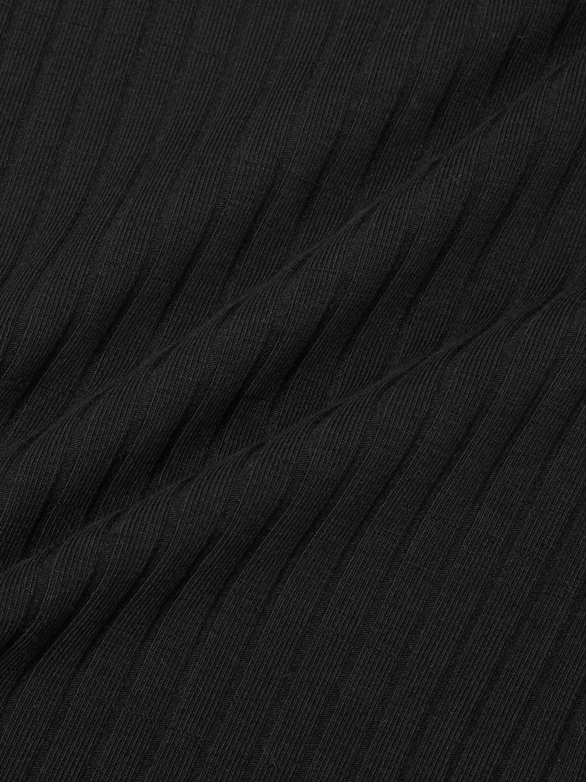 Flare Ribbed Black