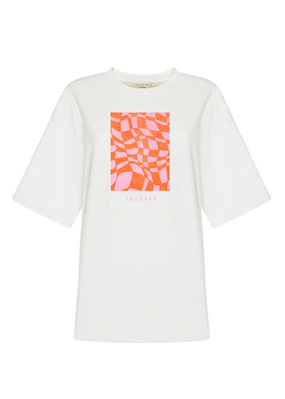 T-shirt Geometric Pink