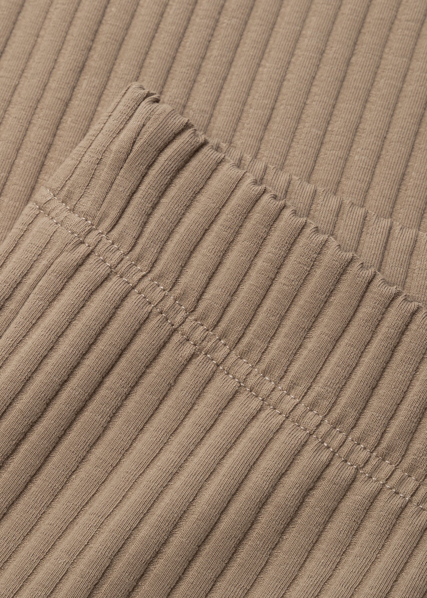Flare Ribbed Beige