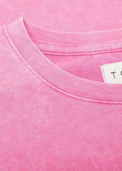 T-shirt Long Washed Pink