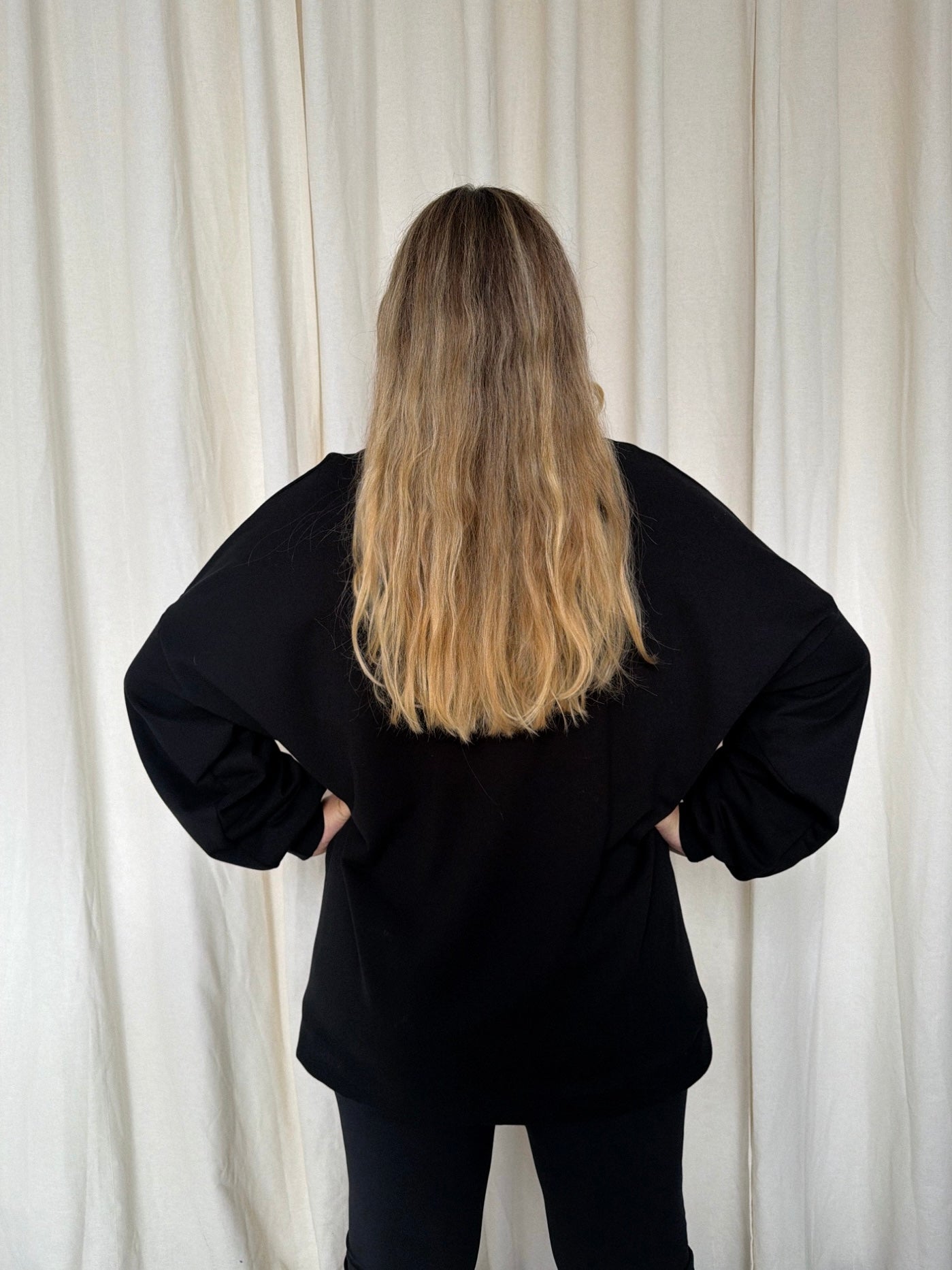 Crewneck Oversize Long Black