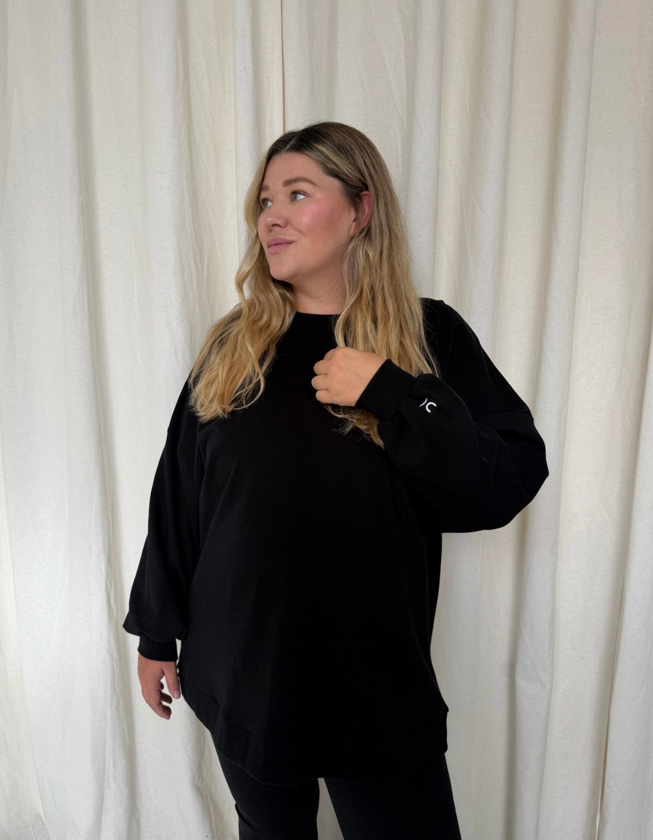 Crewneck Oversize Long Black