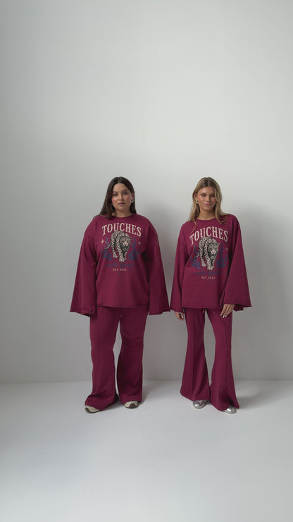 Bluza Flow Panther Maroon