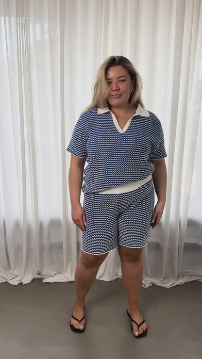 Polo Knitted Kobalt