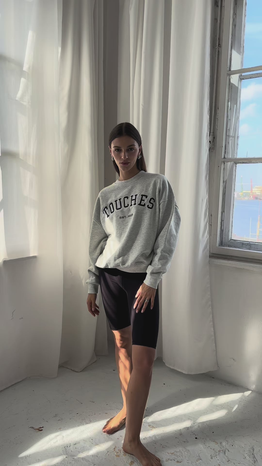 Crewneck Touches Grey