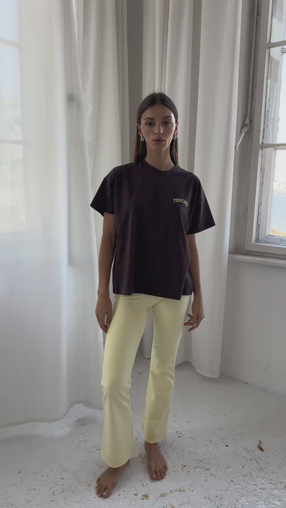 Leginsy Flare Comfort Butter Yellow