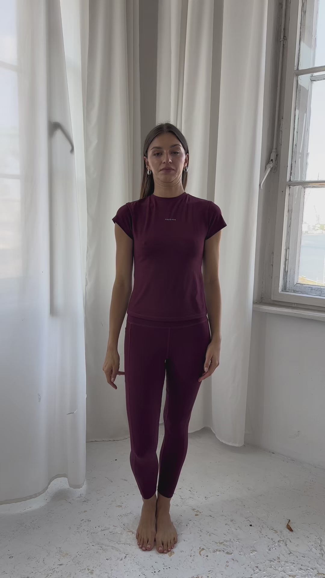 Leginsy Pocket Comfort Burgund