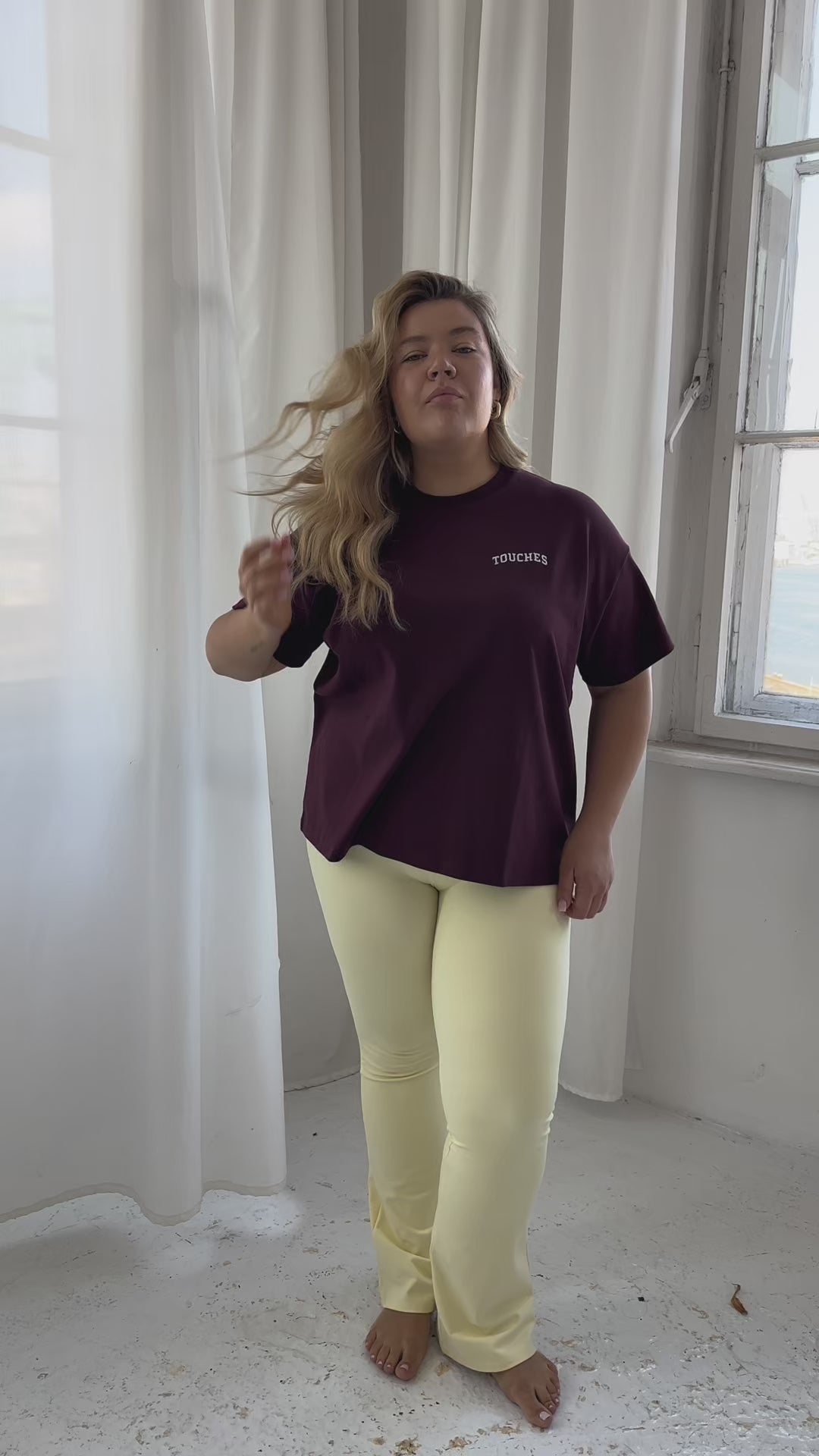 T-shirt Box College Burgund