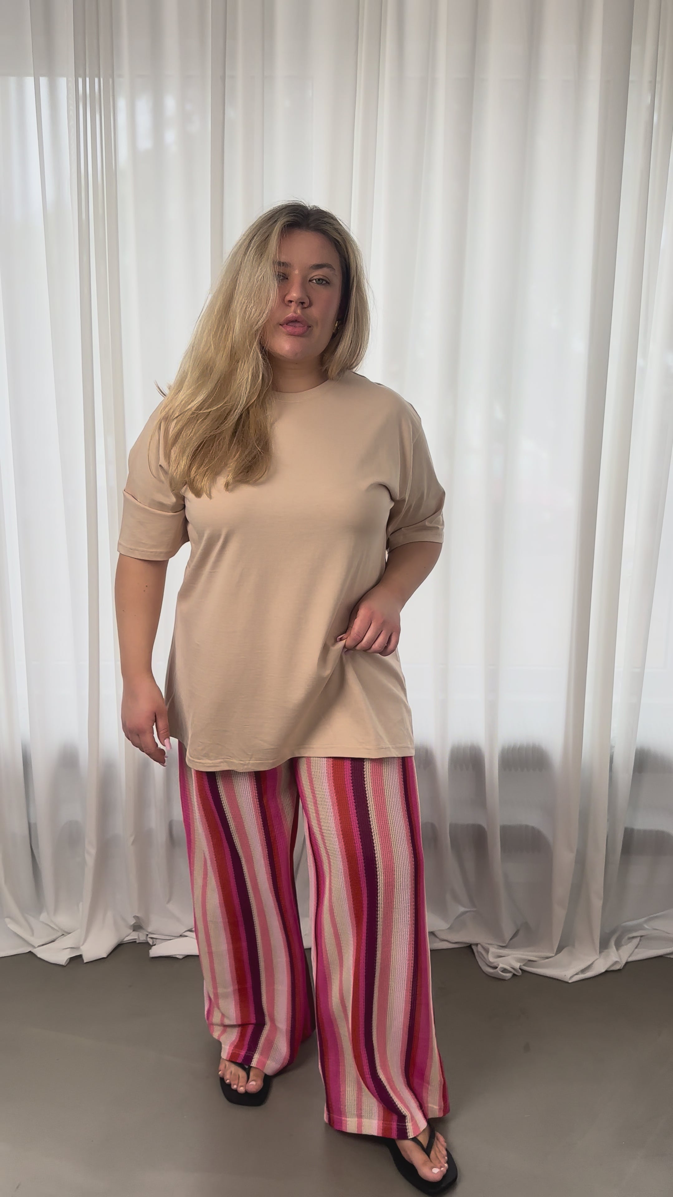 T-shirt Long Beige