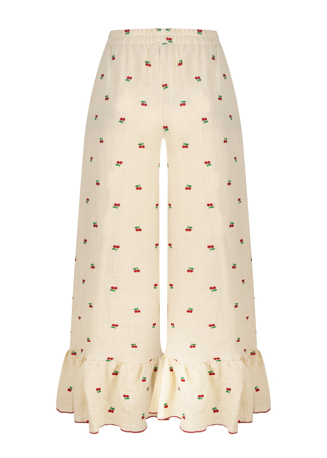 Spodnie z falbaną Cherry Beige
