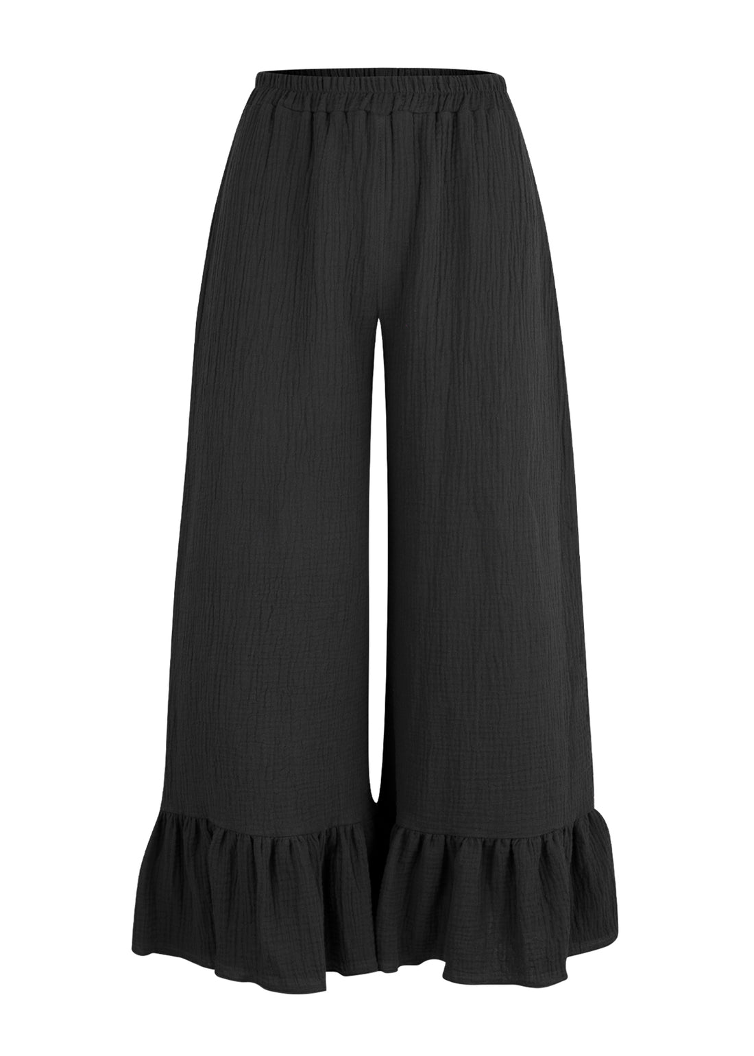 Spodnie z falbaną Black