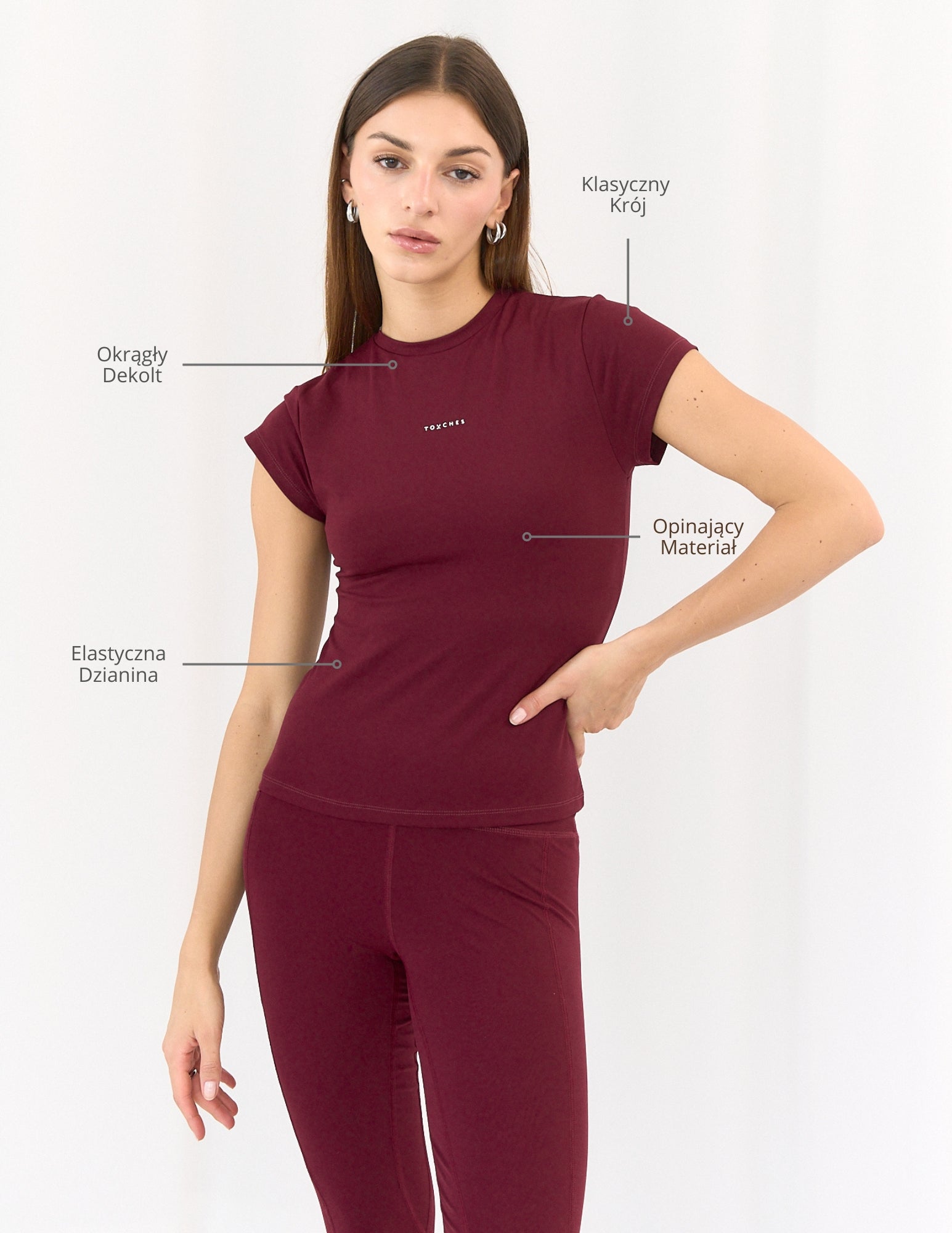 T-shirt Comfort Burgund